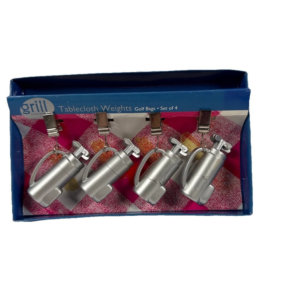 HD Designs Tablecloth Weights Golf Bag Set of 4 Summer Picnic New
